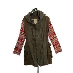 PAPARAZZI Womens S Hooded Barn Utility Cargo Jacket Army Green Southwest…